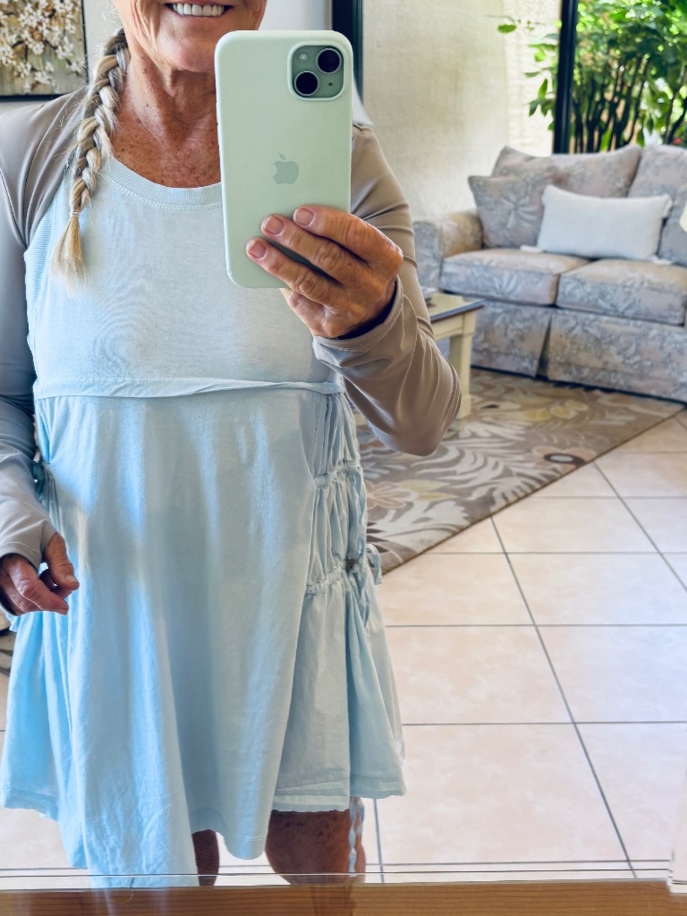 Anthropologie light blue summer dress